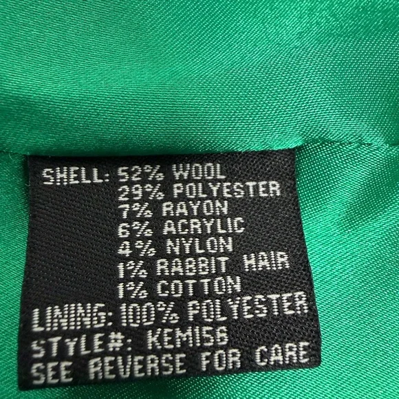 Sugarfly Girls Double-Breasted Flared Skirt Detail Black Wool Blend Peacoat Sz L - Picture 4 of 9